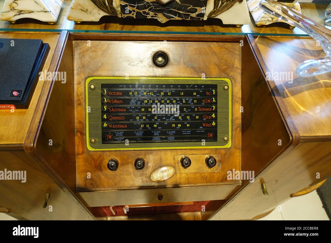 Radio tuner vintage face Stock Photo