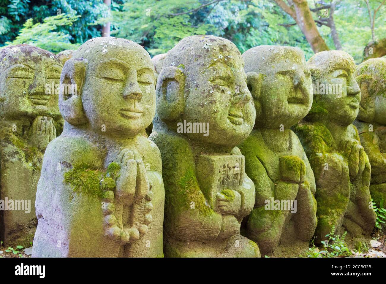 Kyoto, Japan Rakan sculptures at Otagi Nenbutsuji Temple in Kyoto
