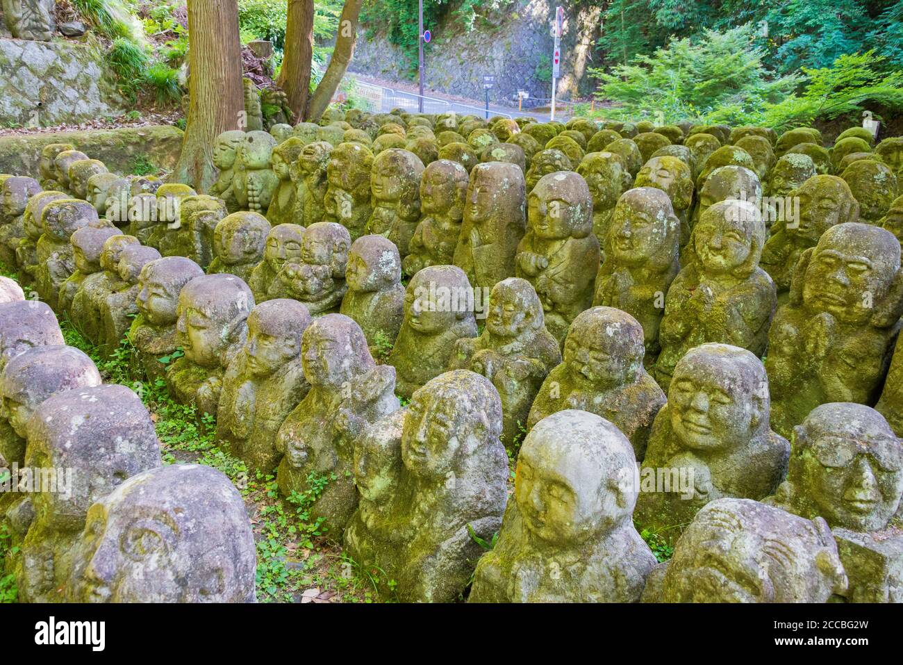 Kyoto, Japan Rakan sculptures at Otagi Nenbutsuji Temple in Kyoto