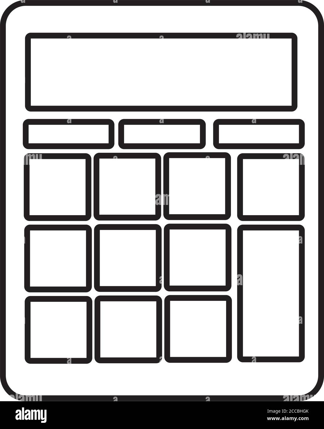 calculator math line style icon vector illustration design Stock Vector ...