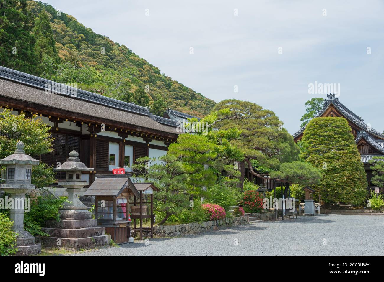 Kyoto, Japan - Matsunoo-taisha Shrine in Kyoto, Japan. it's said Matsuno'o Taisha was founded in 701. Stock Photo