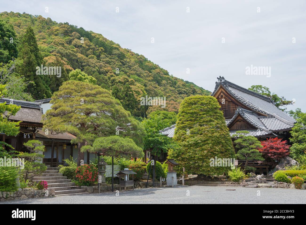 Kyoto, Japan - Matsunoo-taisha Shrine in Kyoto, Japan. it's said Matsuno'o Taisha was founded in 701. Stock Photo