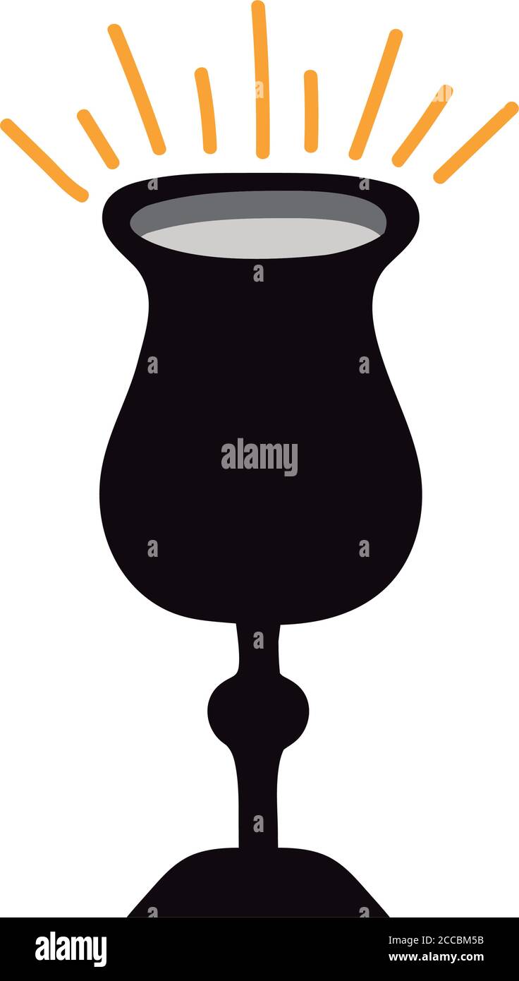chalice cup flat style icon vector illustration design Stock Vector