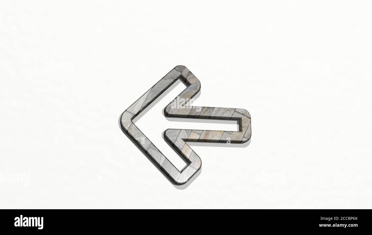 Arrow left gold 3d icon hi-res stock photography and images - Alamy