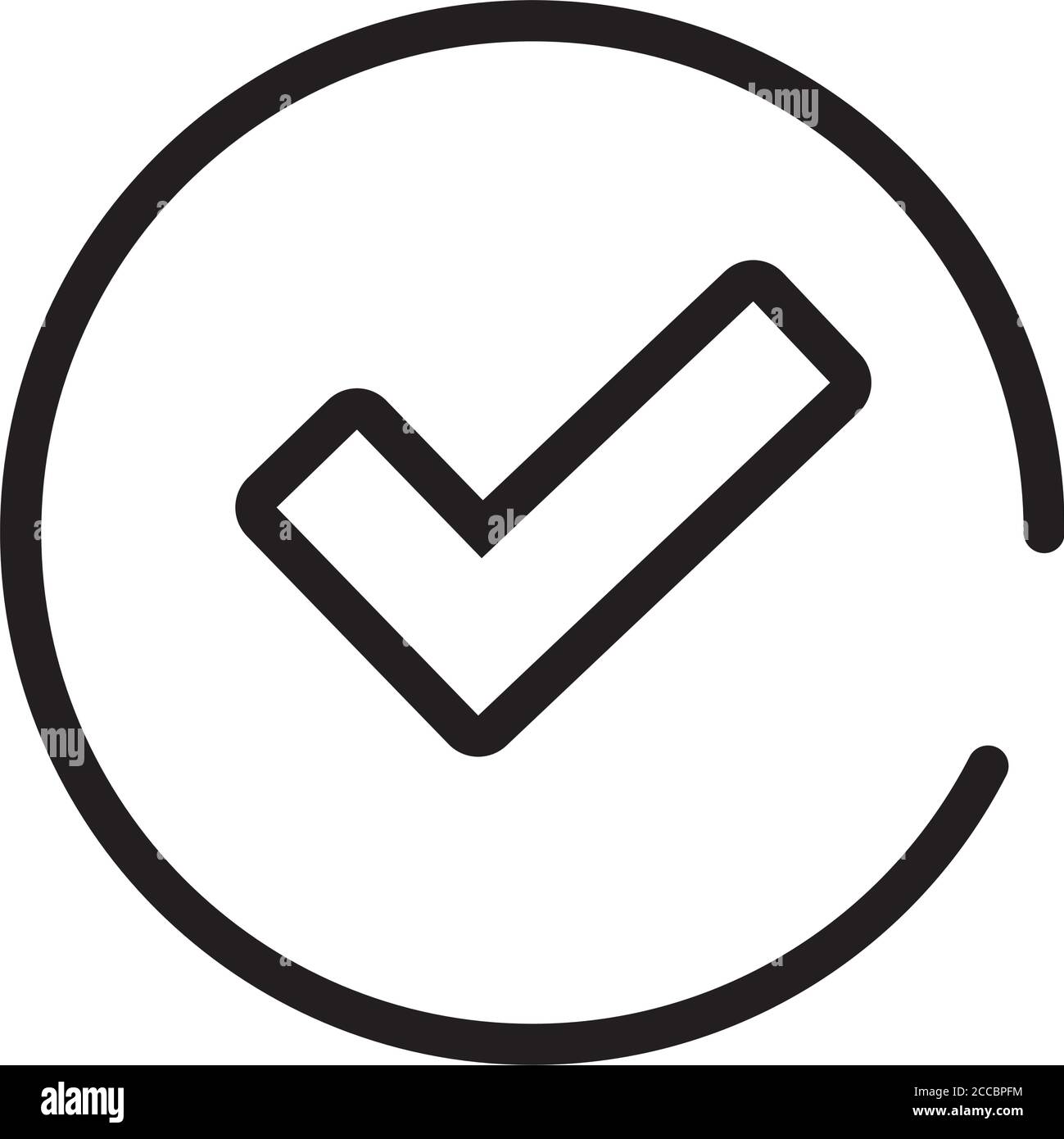 check symbol line style icon vector illustration design Stock Vector ...