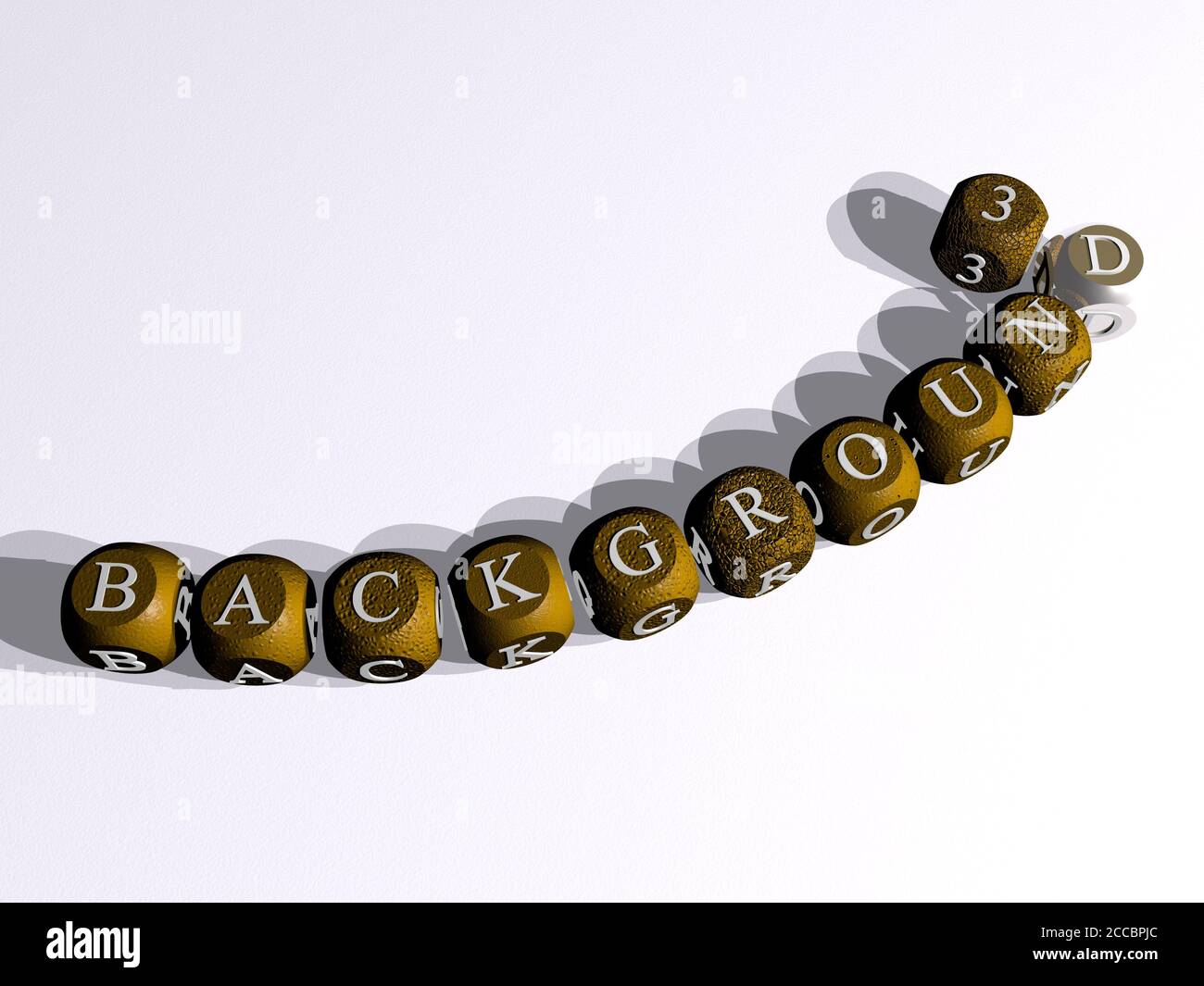 BACKGROUND 3D crossword of curved text made of individual letters, 3D