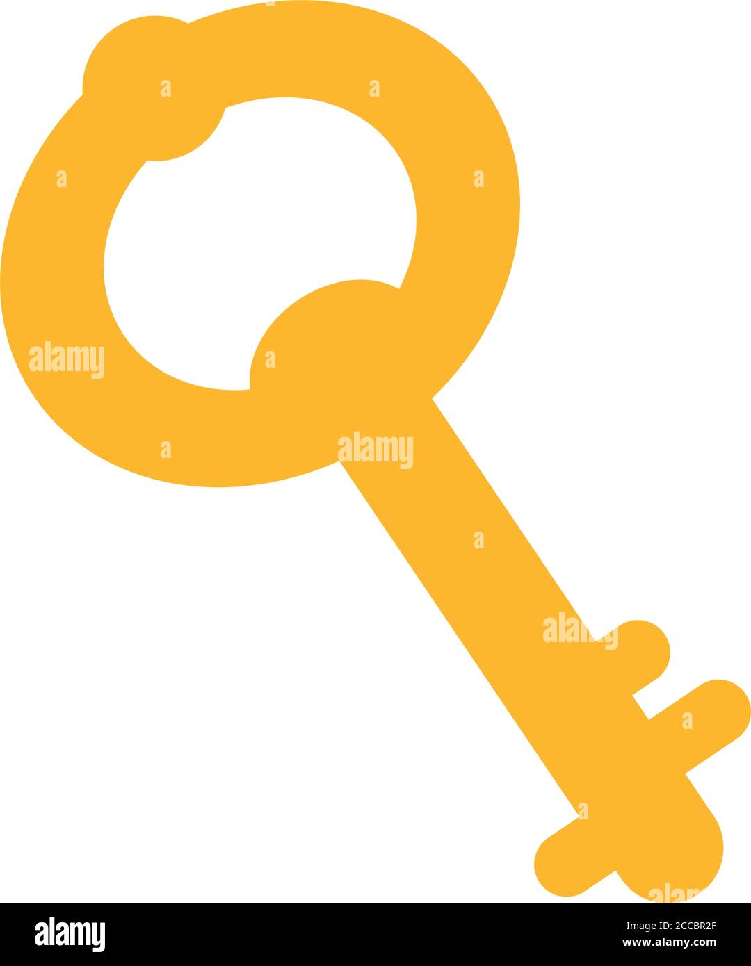old key door flat style icon vector illustration design Stock Vector