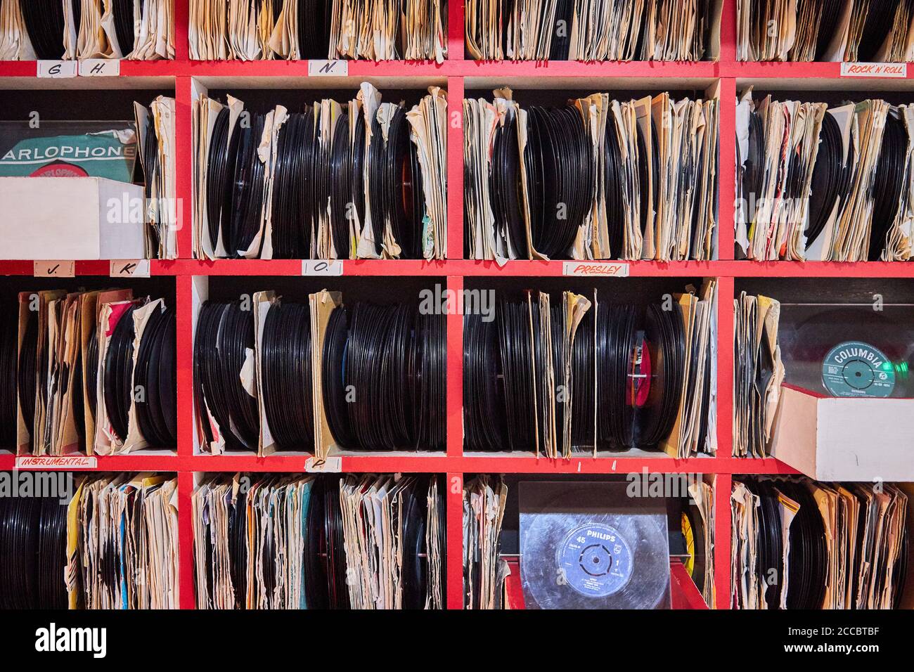 Record store, The Beatles Story museum, Liverpool Stock Photo