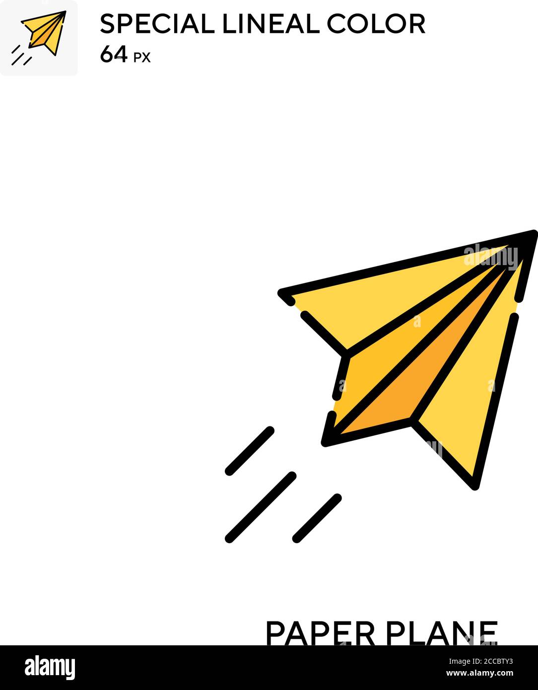 Paper plane Special lineal color icon. Illustration symbol design ...