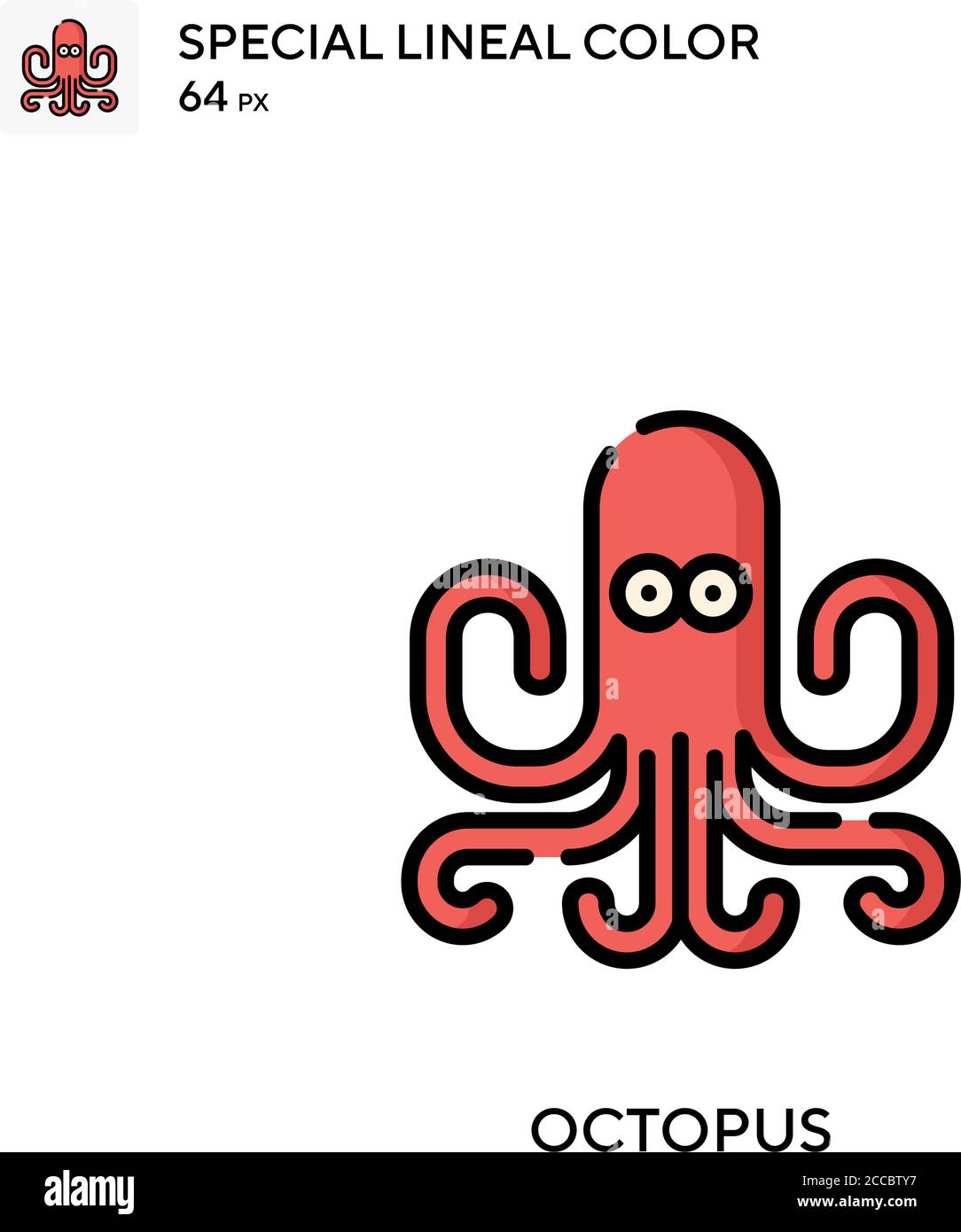 Octopus Special lineal color icon. Illustration symbol design template ...