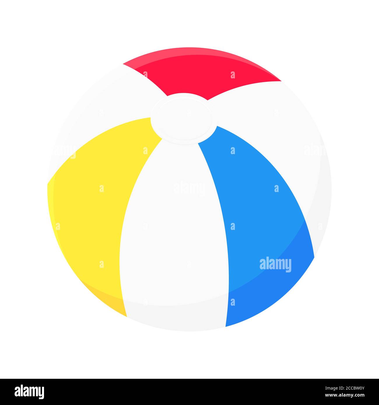 Inflatable beach ball flat style design vector illustration icon sign ...