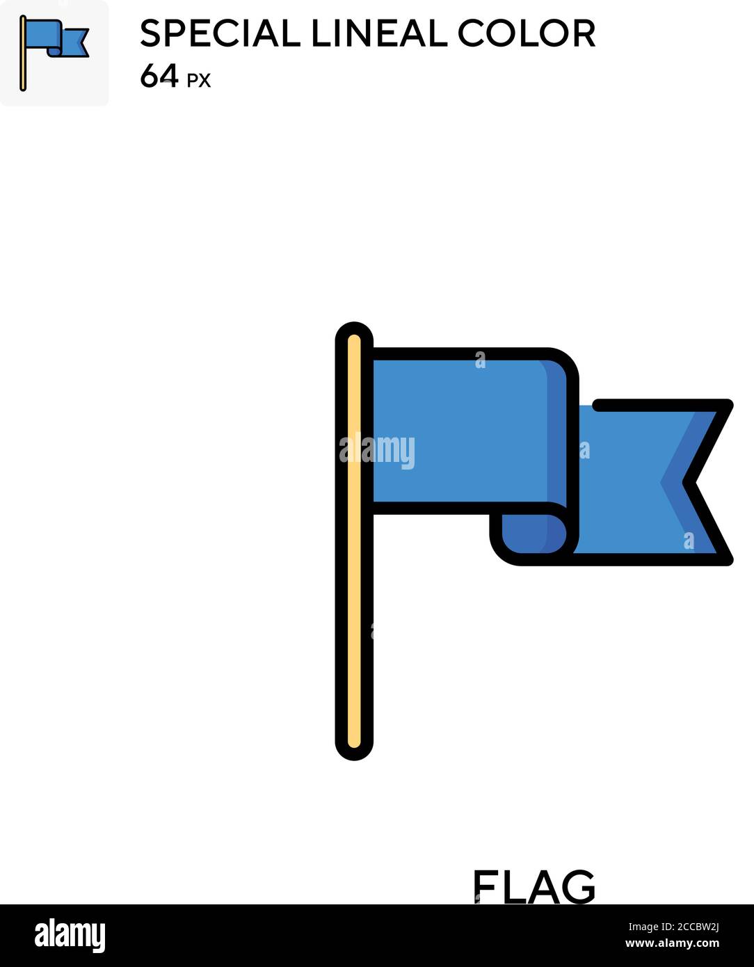 Flag Special lineal color icon. Illustration symbol design template for ...