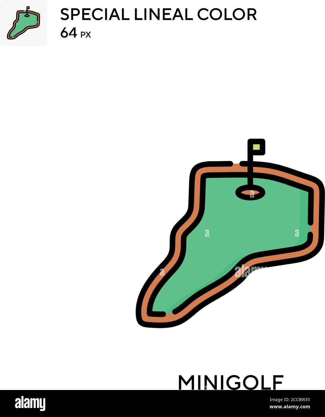 Minigolf Special lineal color icon. Illustration symbol design template ...
