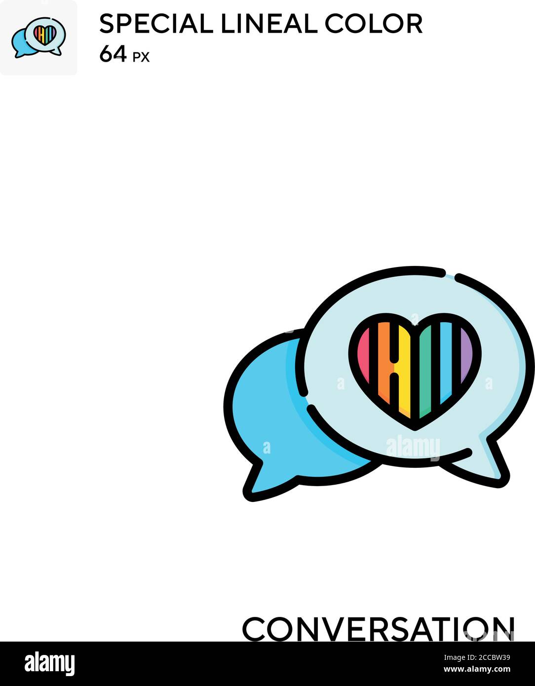 Conversation Special lineal color icon. Illustration symbol design ...