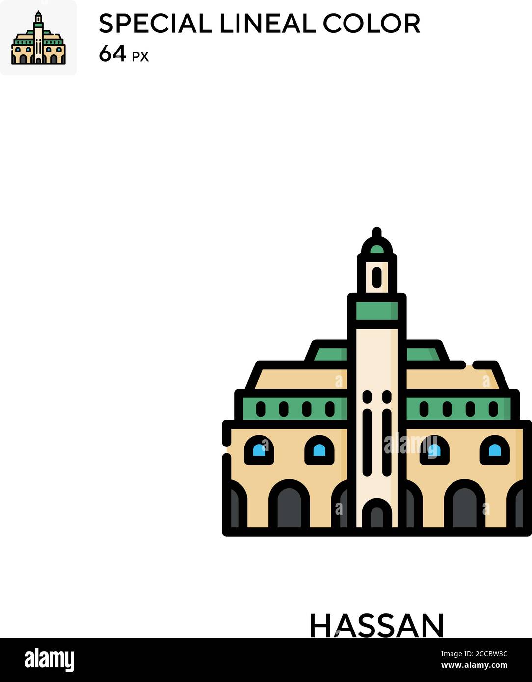 Hassan Special lineal color icon. Illustration symbol design template ...