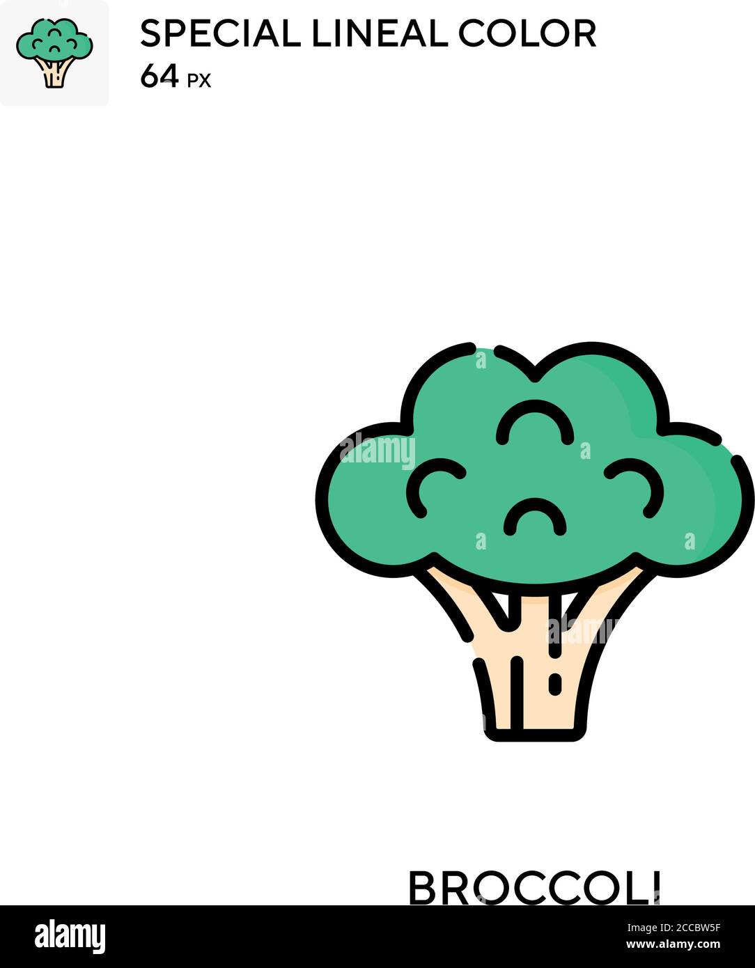 Broccoli Special lineal color icon. Illustration symbol design template ...