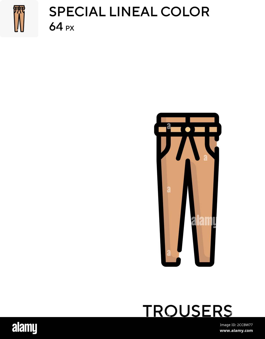 Trousers Special lineal color vector icon. Trousers icons for your