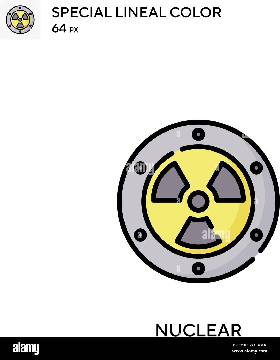 Nuclear Special lineal color icon. Illustration symbol design template ...
