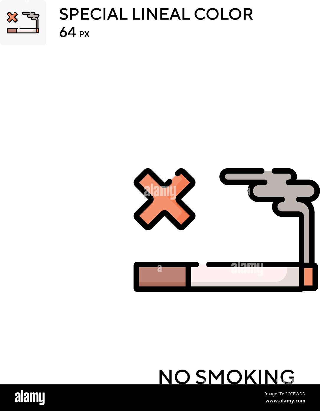 No smoking Special lineal color icon. Illustration symbol design ...