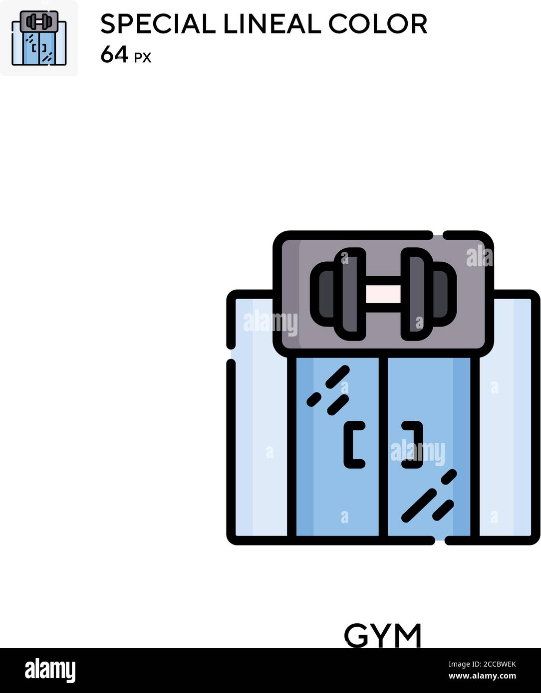 Gym Special lineal color icon. Illustration symbol design template for ...
