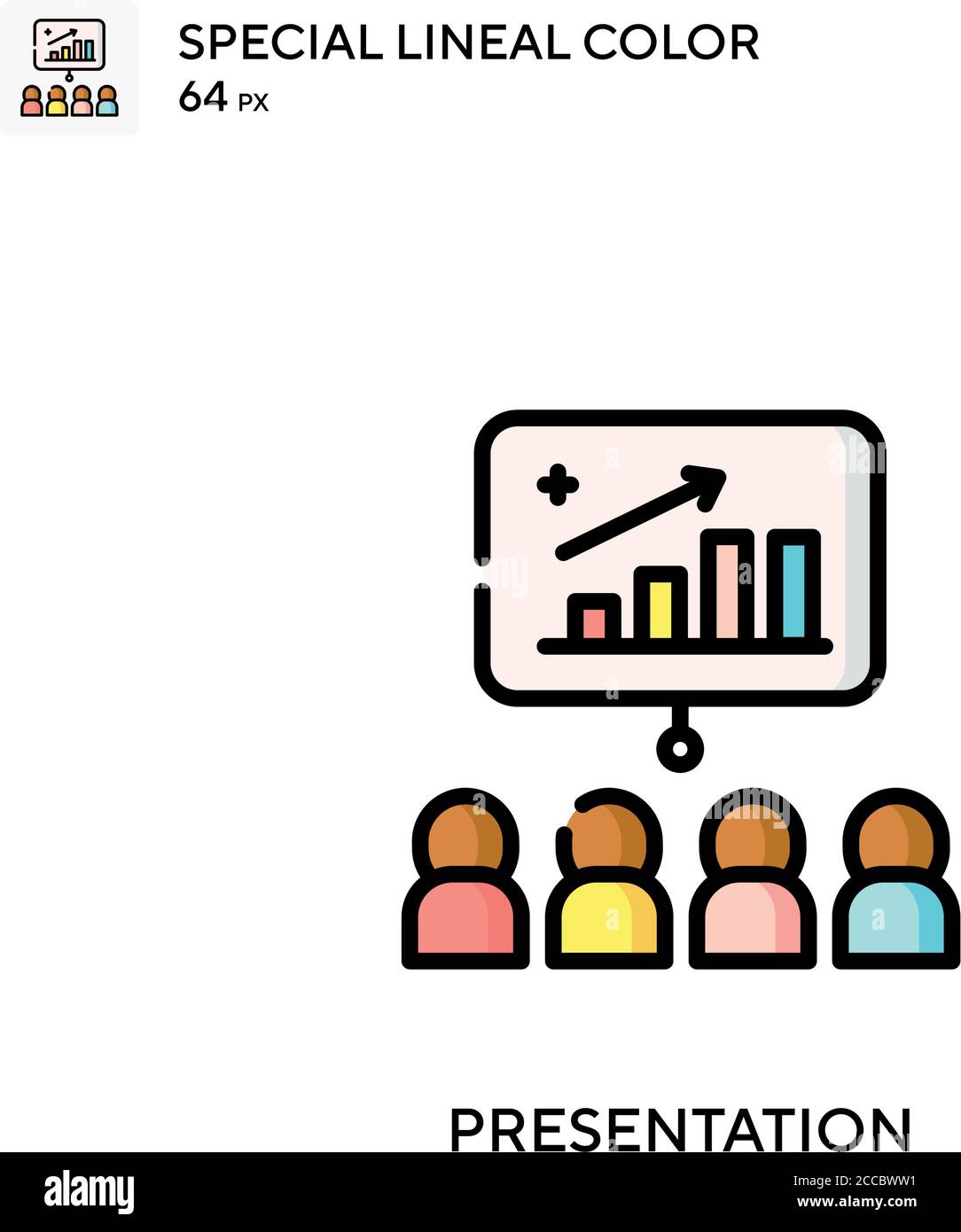 Presentation Special lineal color icon. Illustration symbol design ...