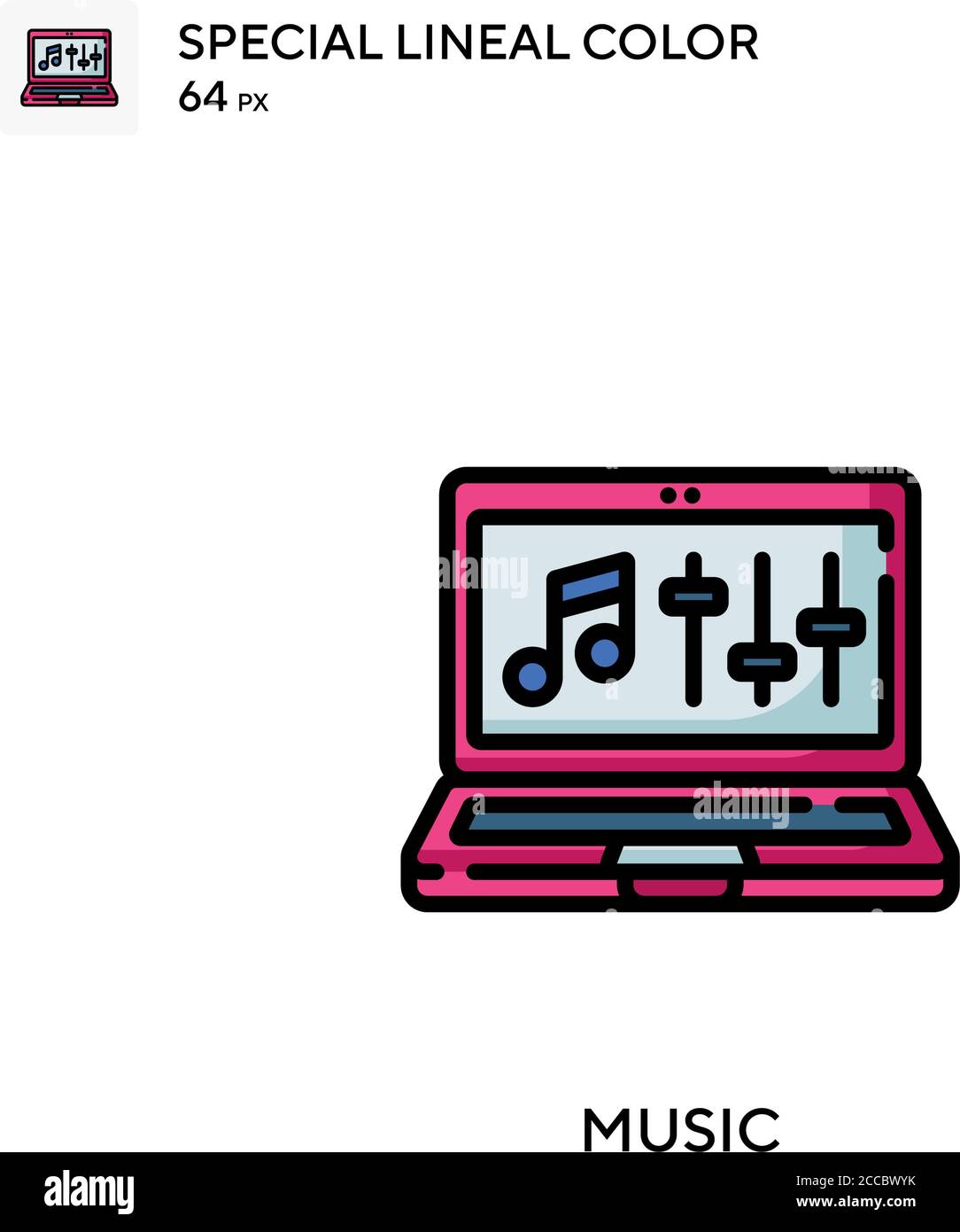 Music Special lineal color icon. Illustration symbol design template ...