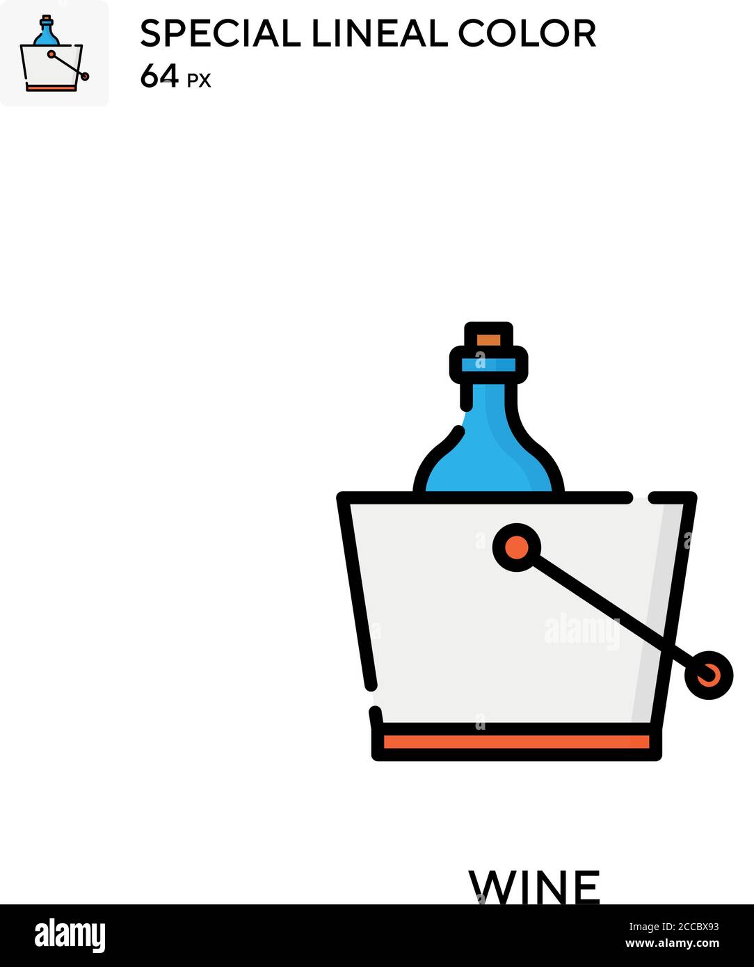 Wine Special lineal color icon. Illustration symbol design template for ...