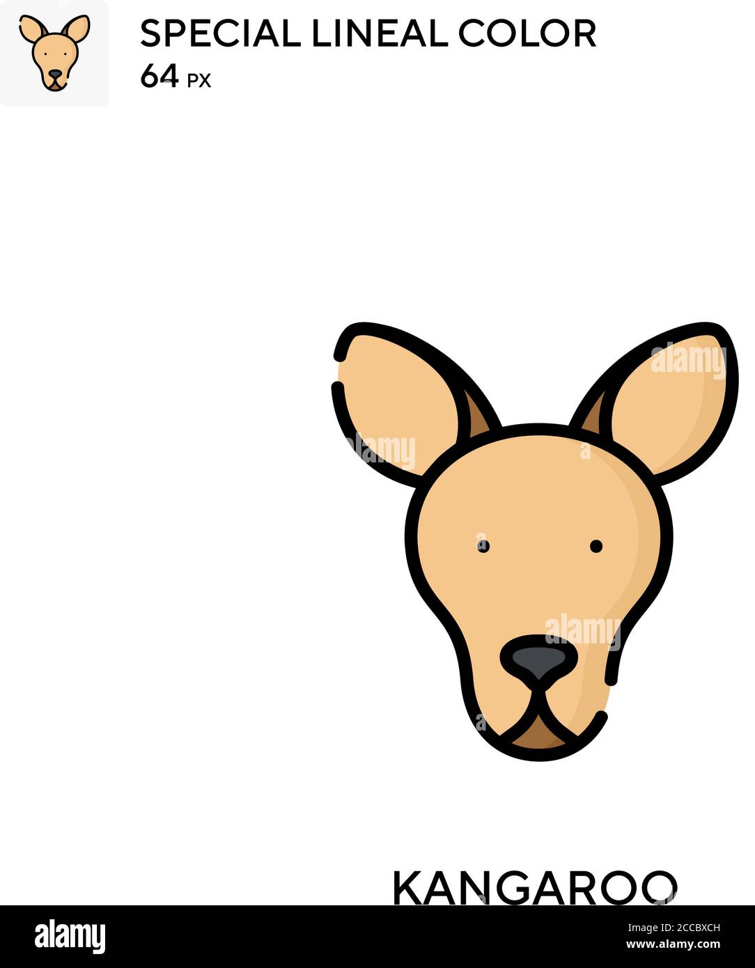 Kangaroo Special lineal color icon. Illustration symbol design template ...