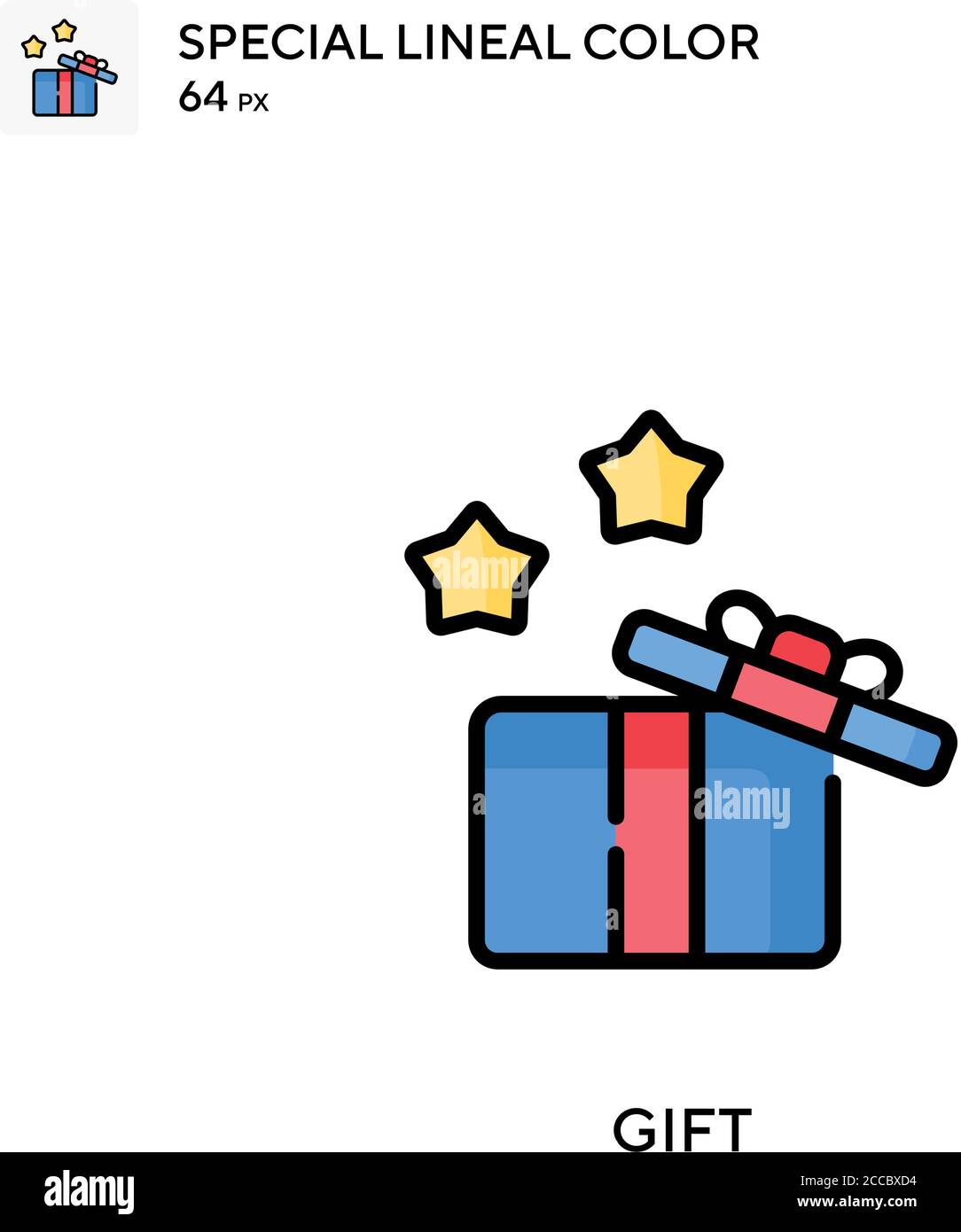 Gift Special lineal color icon. Illustration symbol design template for ...