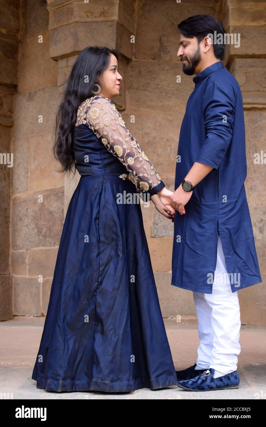 sachin and babi light blue dress Sreeshma & Cyriac main image 1