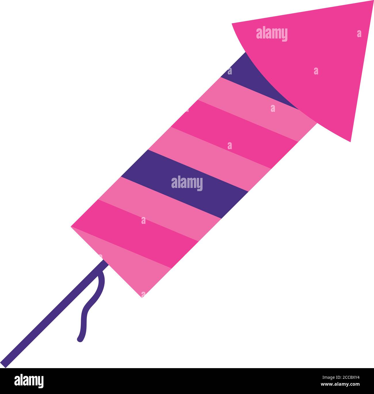 rocket firework flat style icon vector illustration design Stock Vector