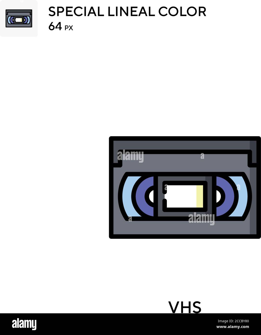 Vhs Special lineal color icon. Illustration symbol design template for web mobile UI element. Perfect color modern pictogram on editable stroke. Stock Vector