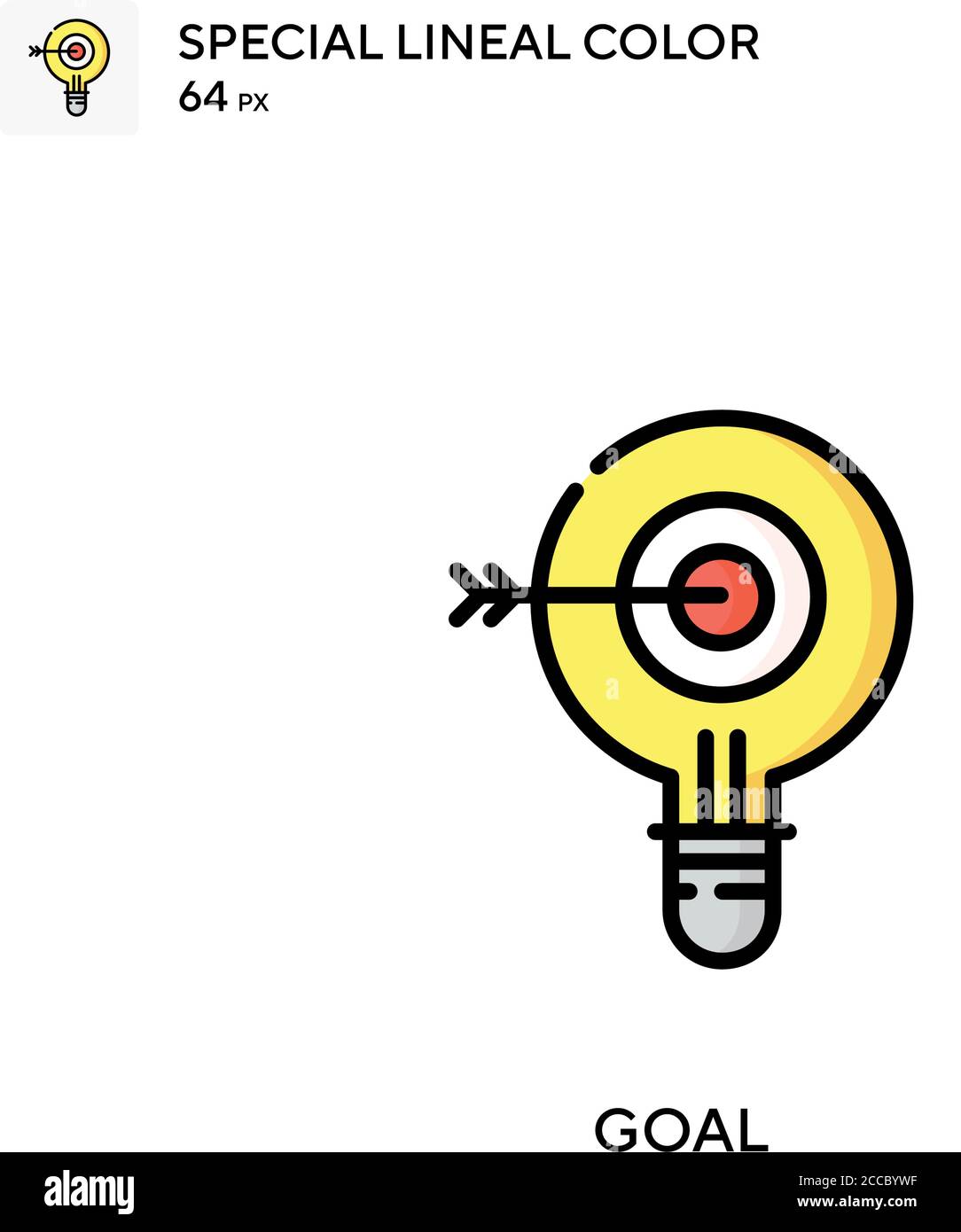 Goal Special lineal color icon. Illustration symbol design template for ...