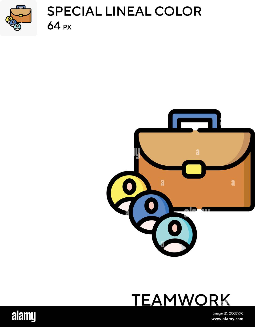 Teamwork Special lineal color icon. Illustration symbol design template ...