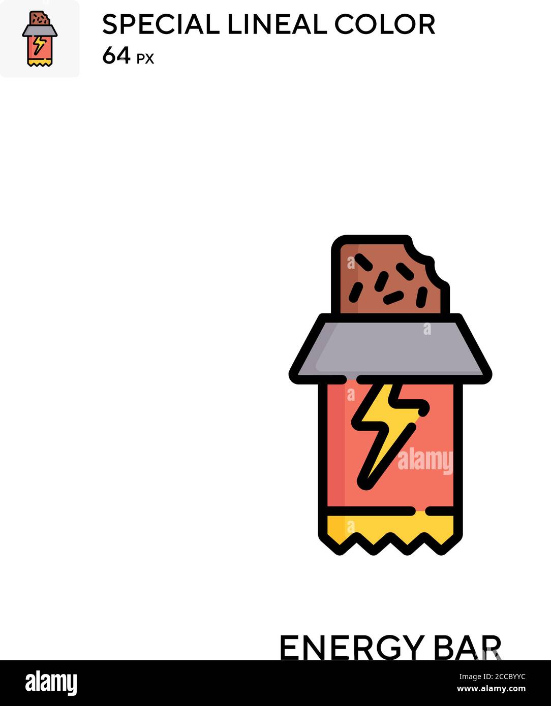 Energy bar Special lineal color icon. Illustration symbol design ...