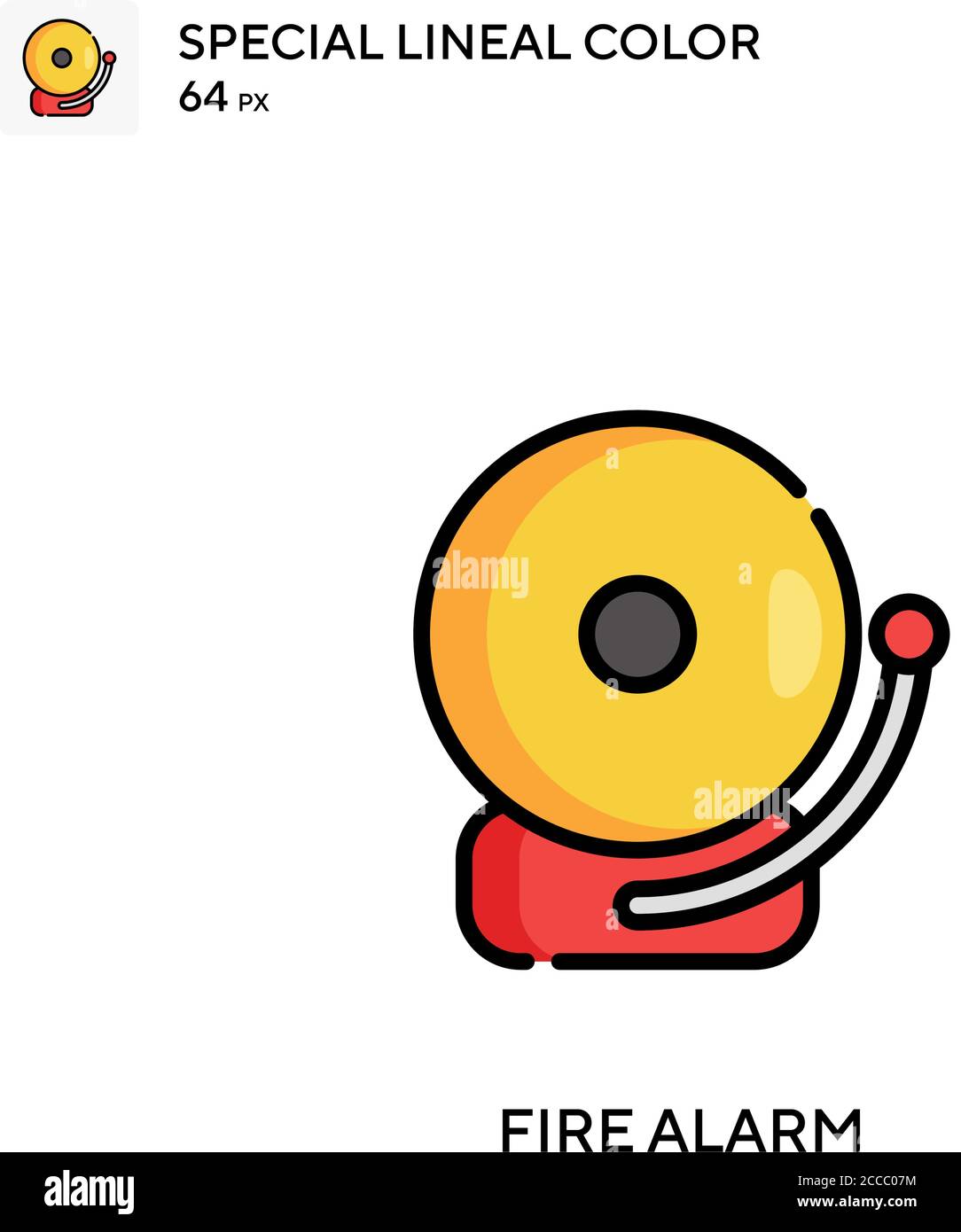 Fire alarm Special lineal color icon. Illustration symbol design ...