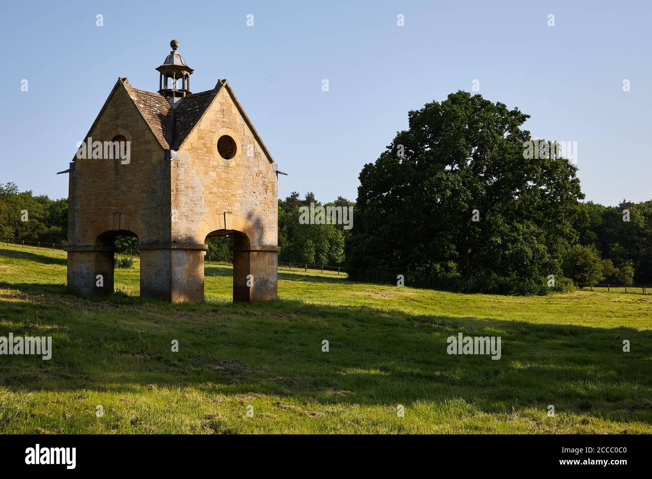 A folly in the grounds of Chastleton House in the village of Chastleton in Oxfordshire Stock Photo