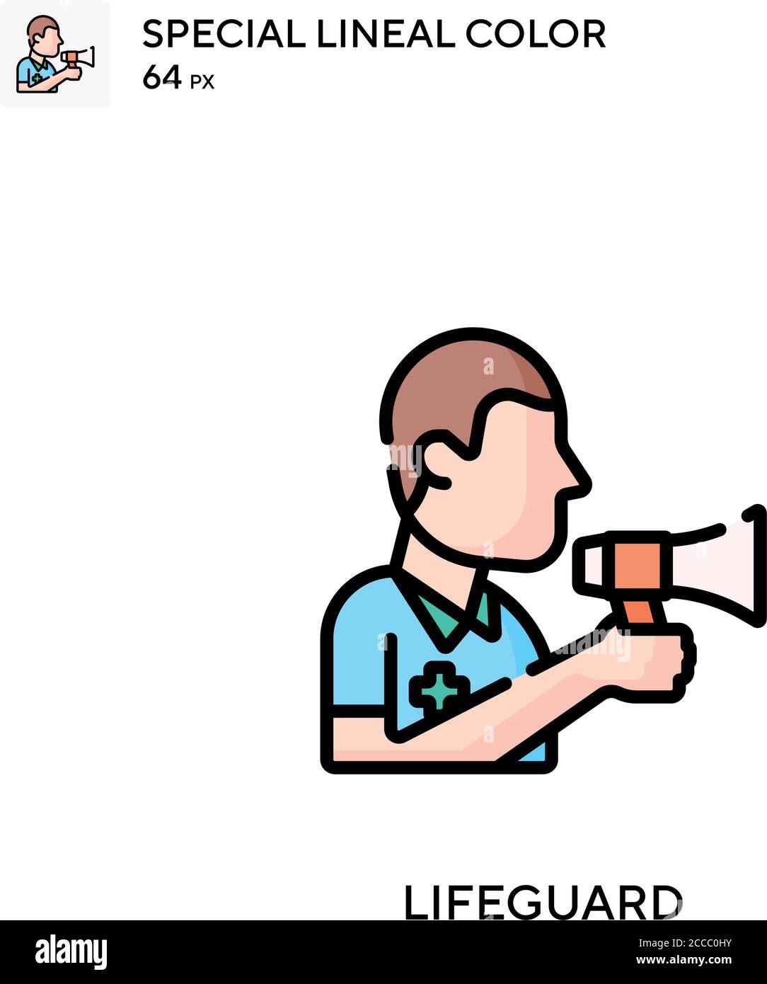 Lifeguard Special lineal color icon. Illustration symbol design ...