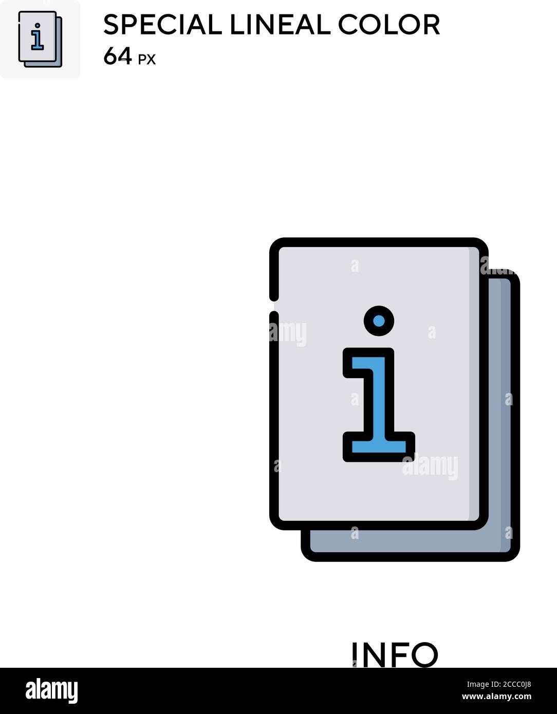 Info Special lineal color icon. Illustration symbol design template for ...