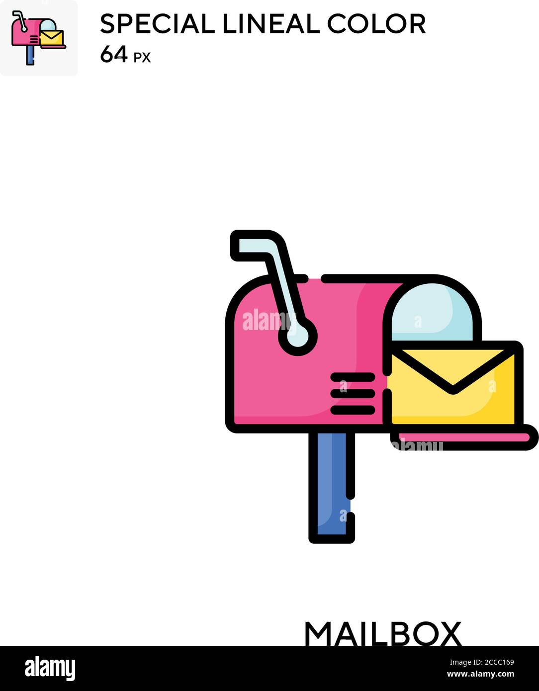 Mailbox Special lineal color icon. Illustration symbol design template ...