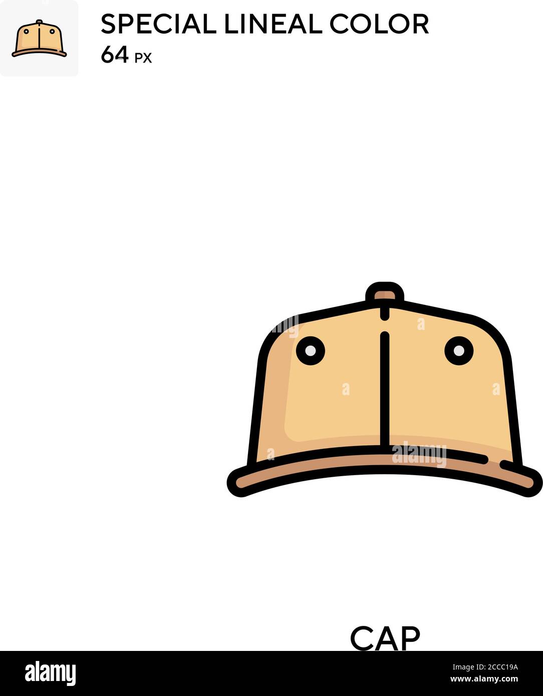 Cap Special lineal color icon. Illustration symbol design template for ...