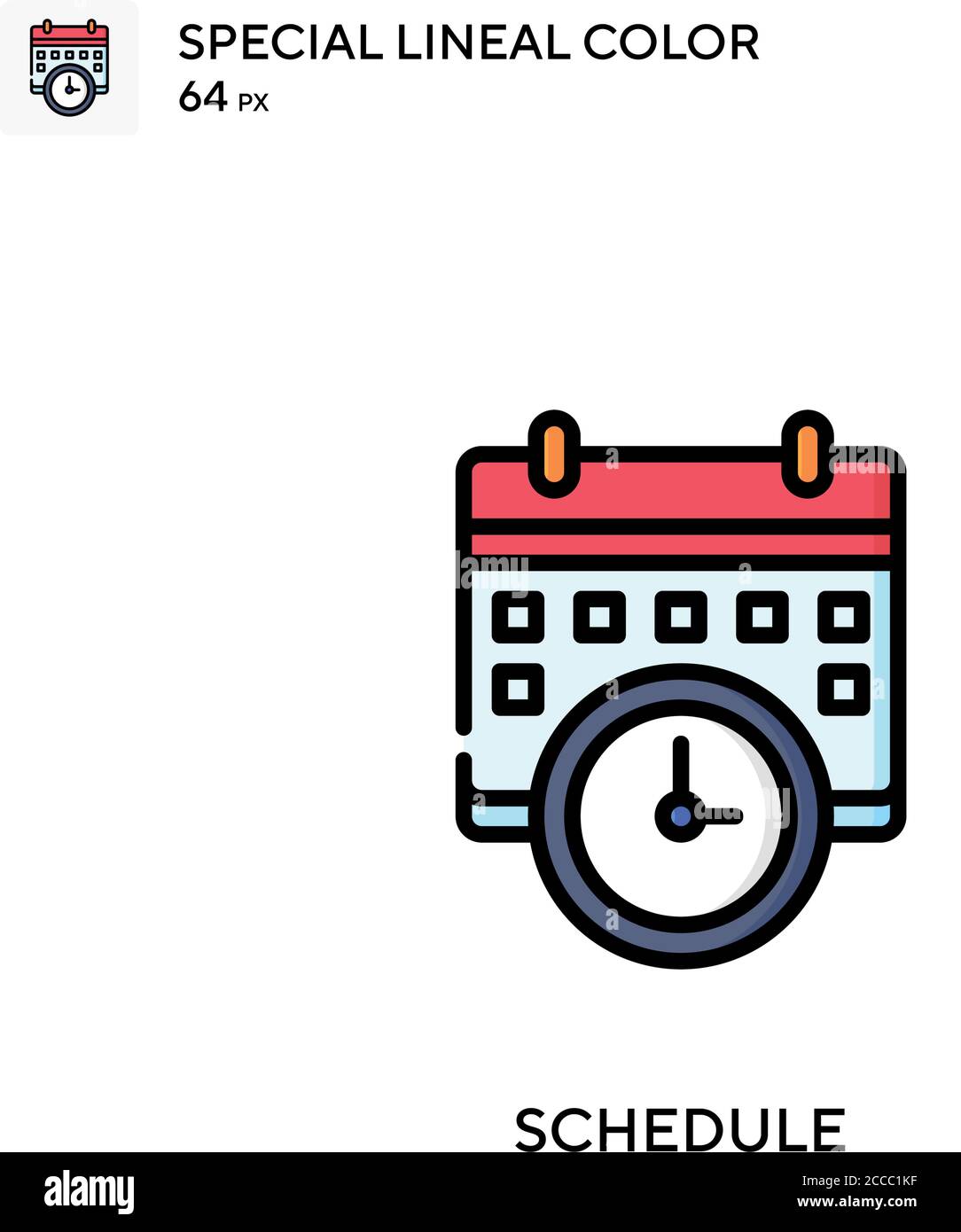 Schedule Special lineal color icon. Illustration symbol design template ...