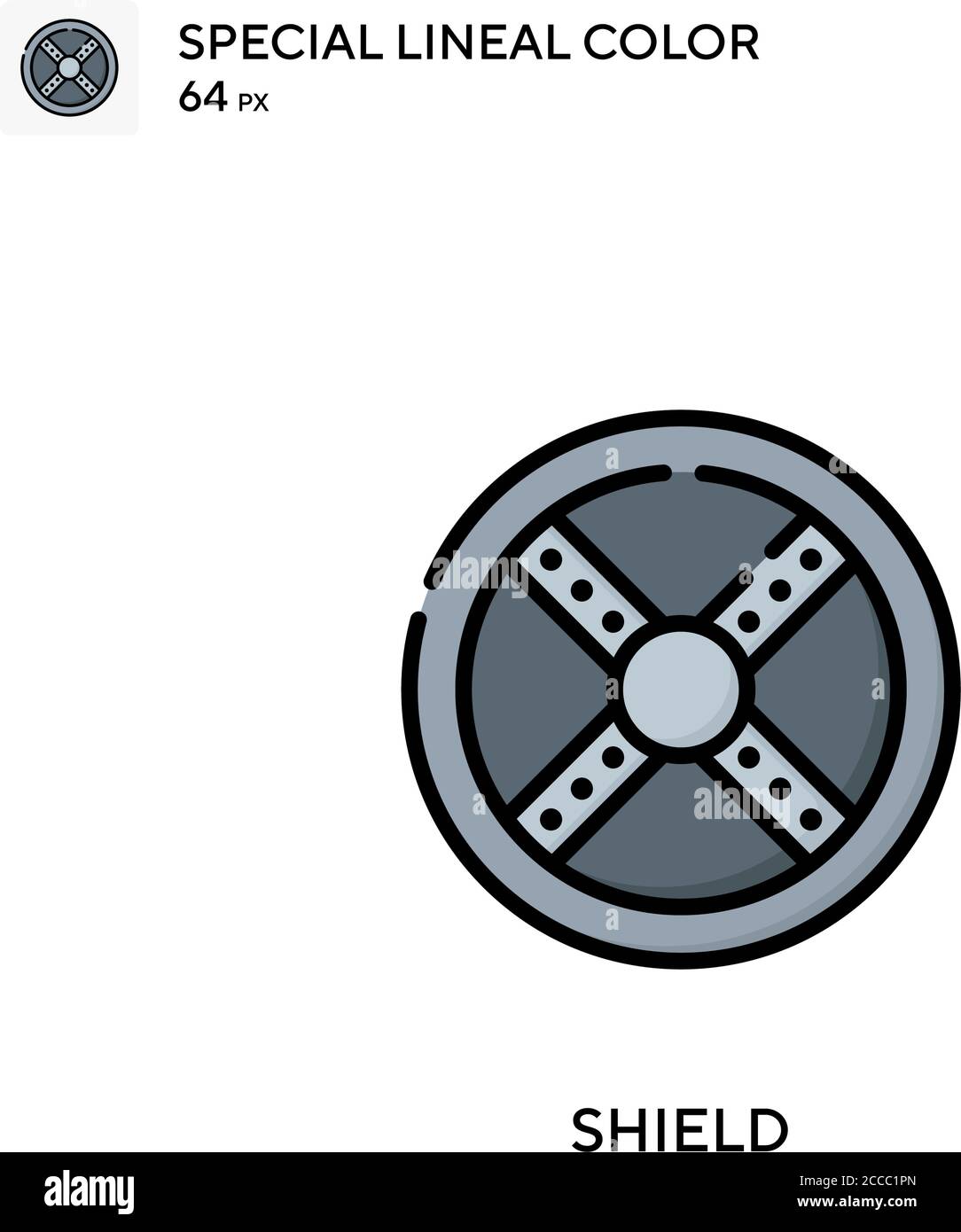Shield Special lineal color icon. Illustration symbol design template ...