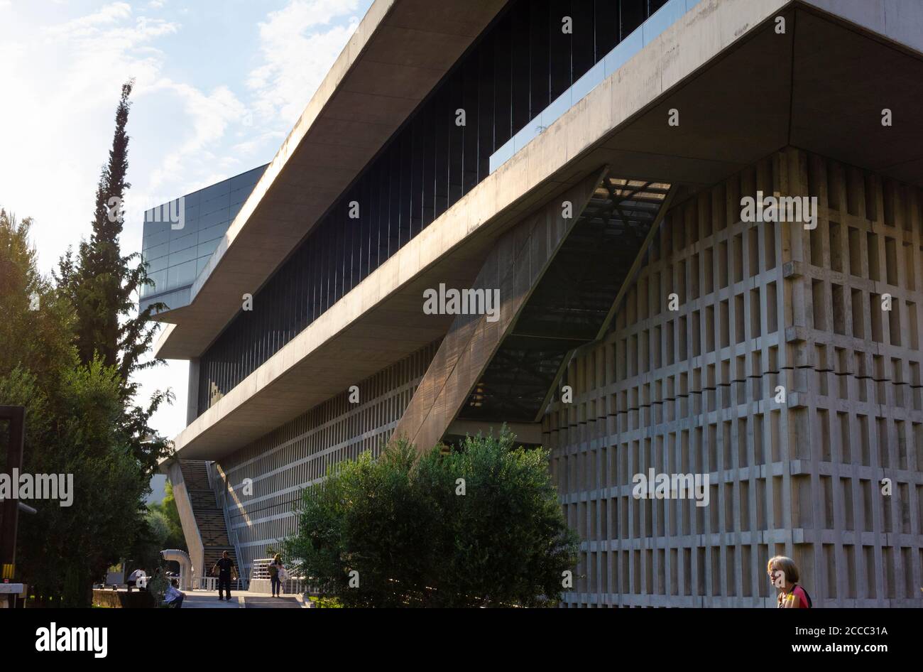 Exterior general view of the Acropolis Museum in central Athens Greece - Photo: Geopix/Alamy Stock Photo Stock Photo