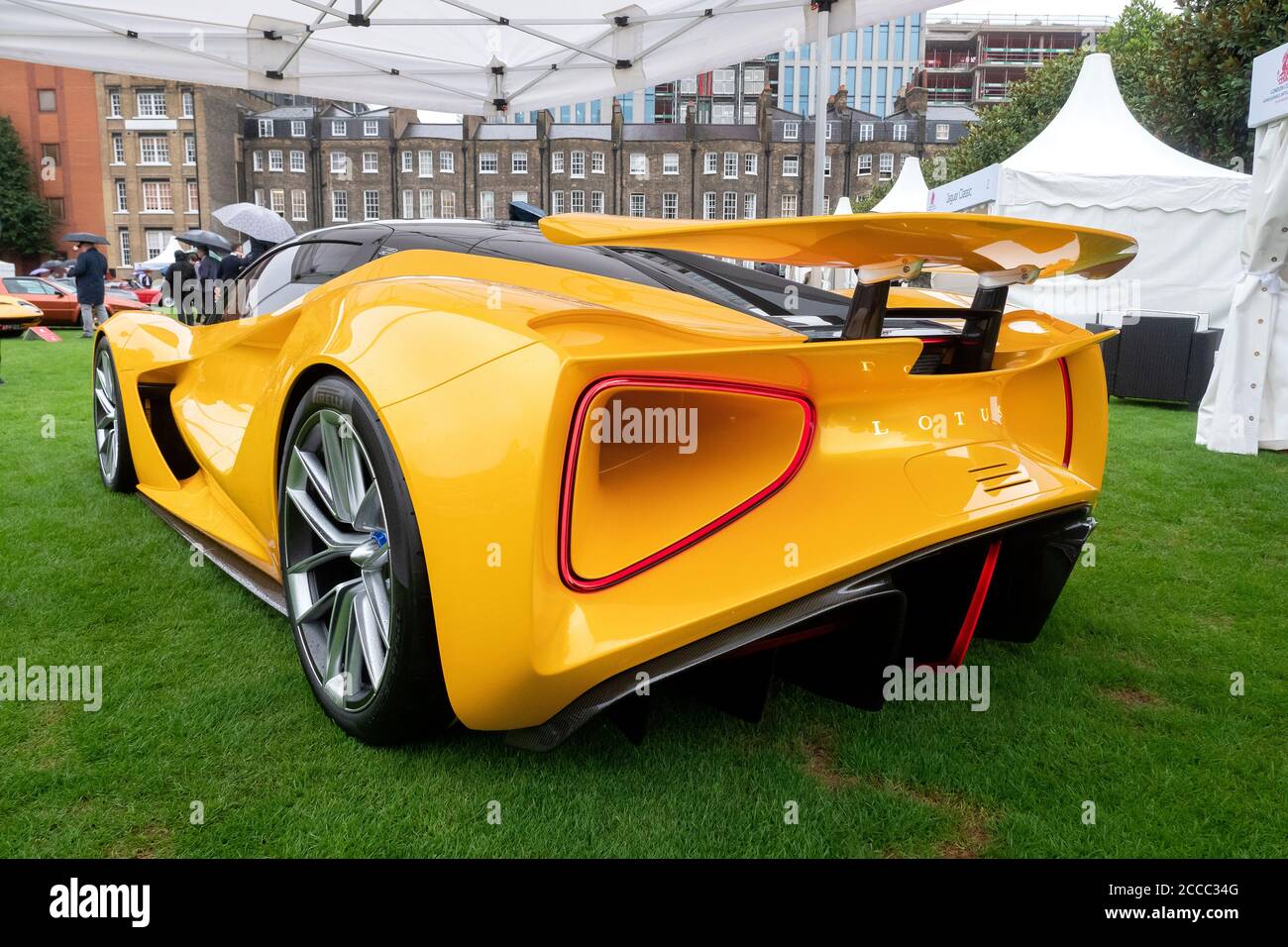 Lotus Evija Hyper car at the 2020 London Concours at te Honourable Artillery Company in the City of London UK Stock Photo