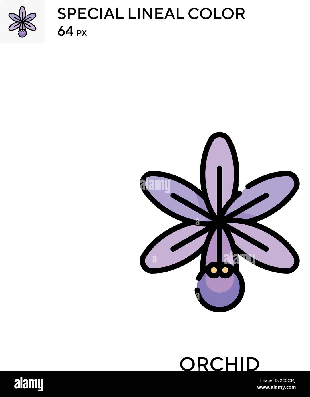 Orchid Special lineal color icon. Illustration symbol design template ...