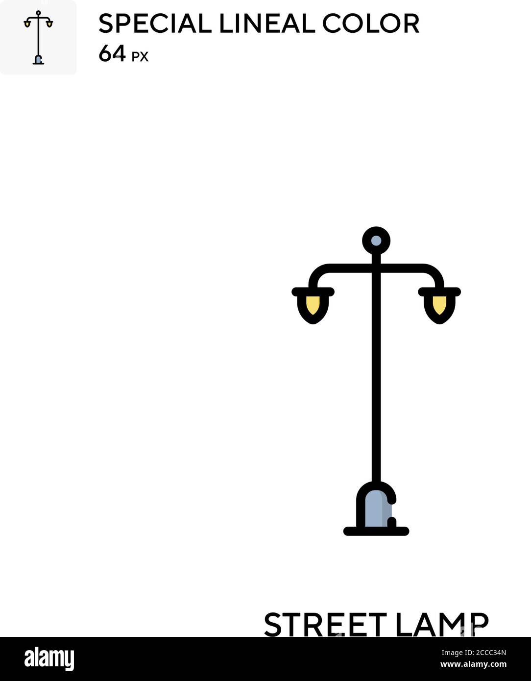 Street lamp Special lineal color icon. Illustration symbol design ...