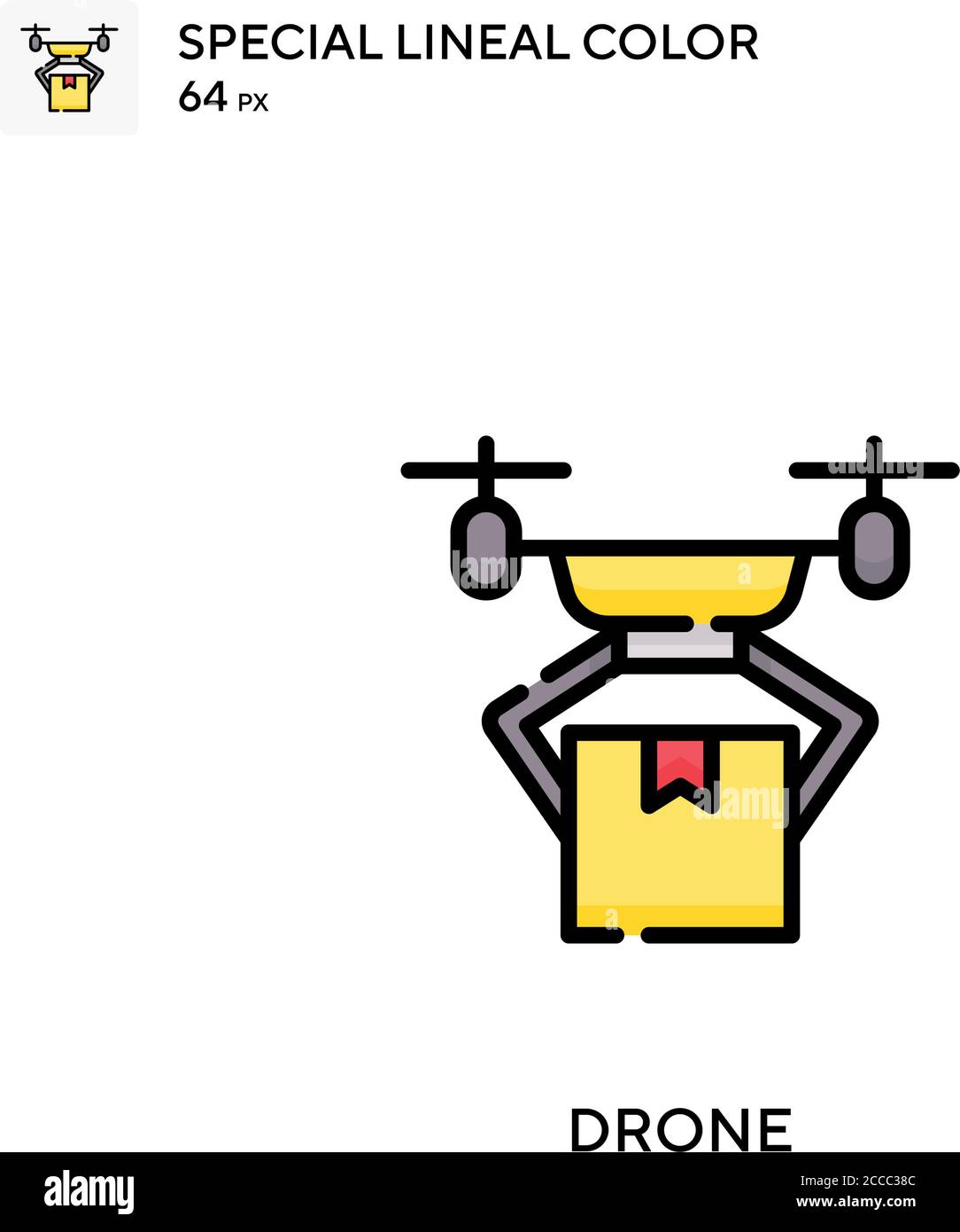 Drone Special lineal color icon. Illustration symbol design template ...