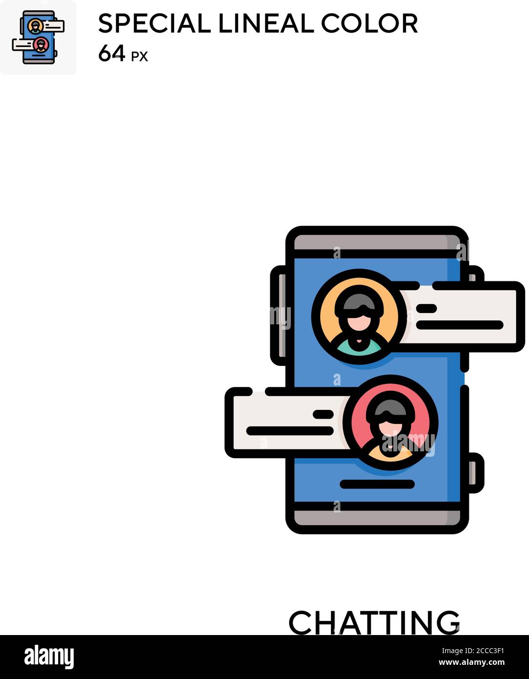 Chatting Special lineal color icon. Illustration symbol design template ...