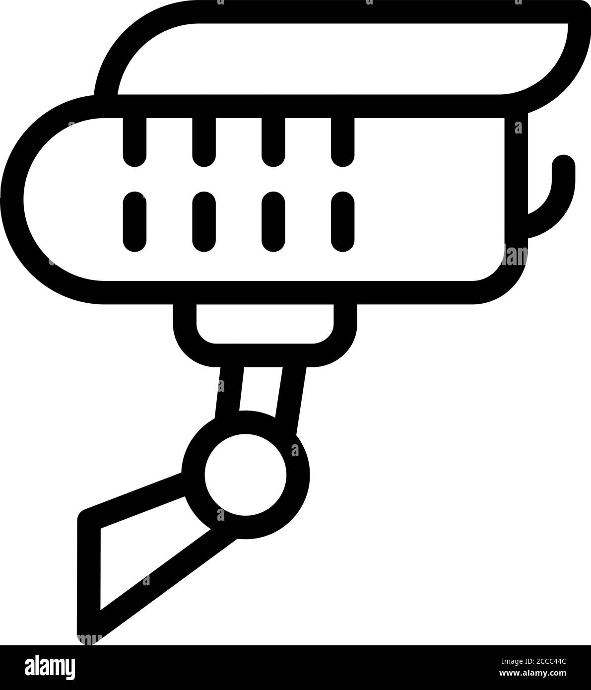 Video security icon, outline style Stock Vector